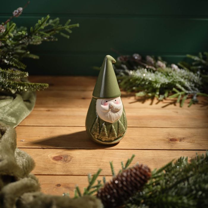Green Ceramic Santa