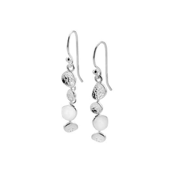 Stacked Pebbles Drop Earrings