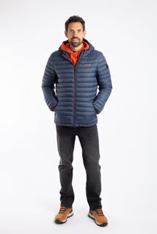 Flete Lightweight Showerproof Padded Hooded Jacket Navy