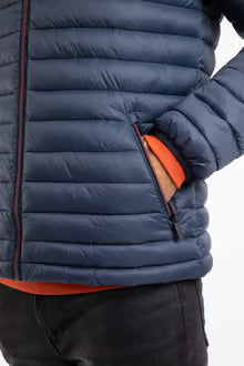 Flete Lightweight Showerproof Padded Hooded Jacket Navy