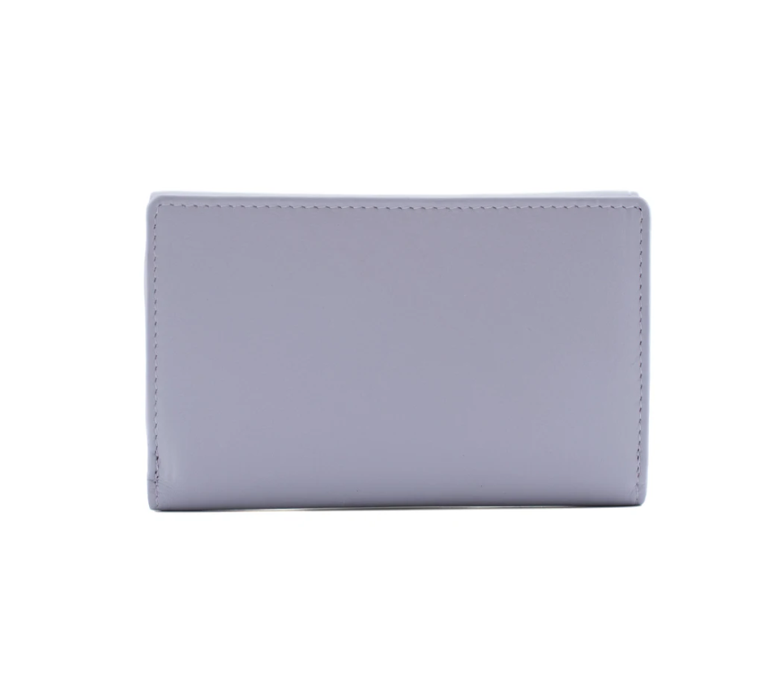 Bella Highland Cow Large Tri-fold Purse - Purple