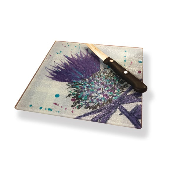 Bramble Thistle Glass Pot Stand/Chopping Board