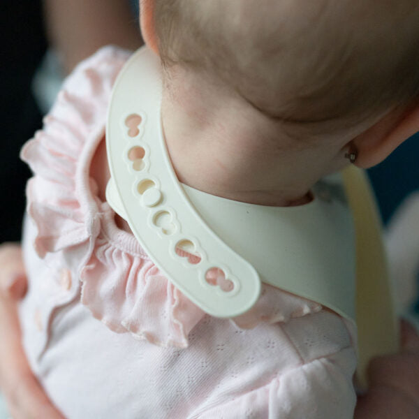 Bunnies on Cream Silicone Catch it Bib