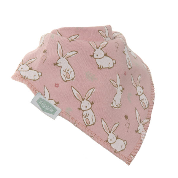 Bunnies on Pink Dribble Bib