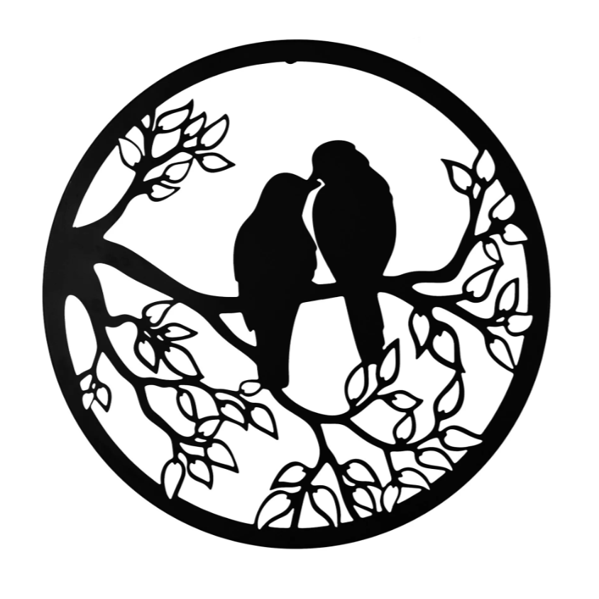 Birds Metal Wall Art 60cm