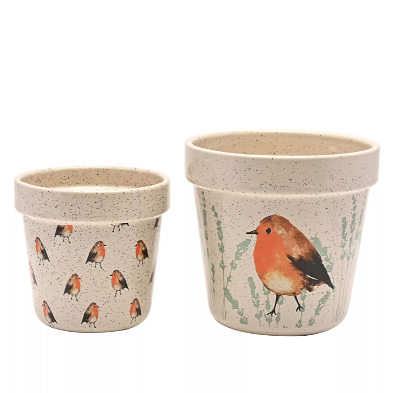 Robin Set of 2 Planters