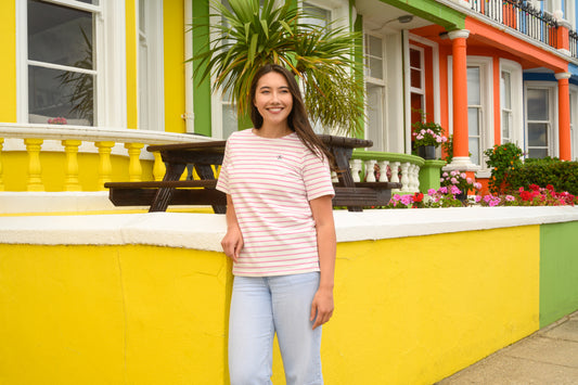 Causeway T-Shirt - Pink Striped