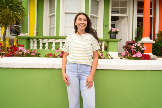 Causeway T-Shirt - Basil Striped