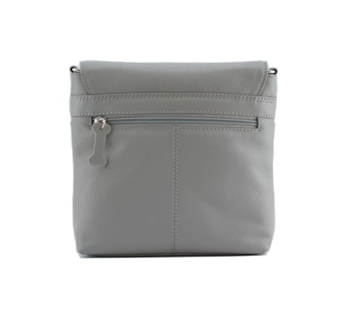 Coco's Hat Crossbody Bag With Flap - Grey