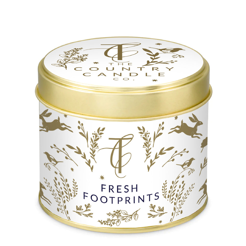 Fresh Footprints Tin Candle