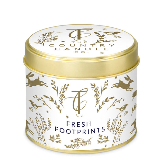 Fresh Footprints Tin Candle