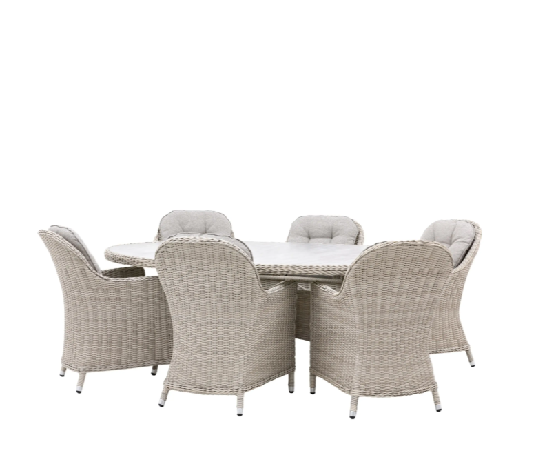 Auskerry 6 Seater Oval Dining Set