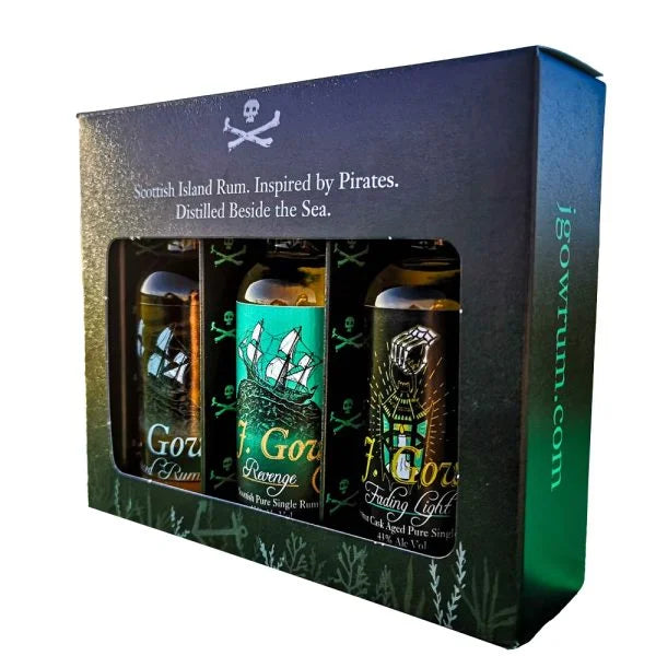 J. Gow Rum Taster Set Gift Pack 3x5cl