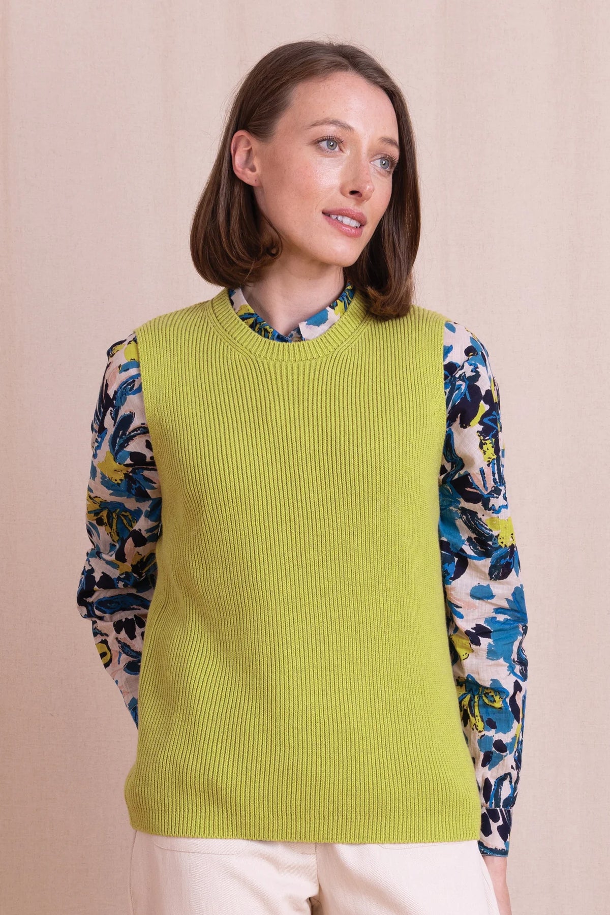 Organic Cotton Knitted Vest - Citrus