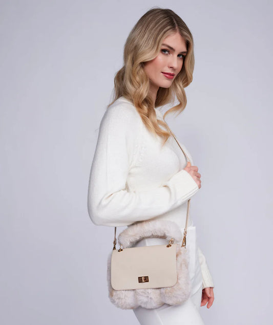 Keeva - Honeycomb Ombre Faux Fur Crossbody Bag