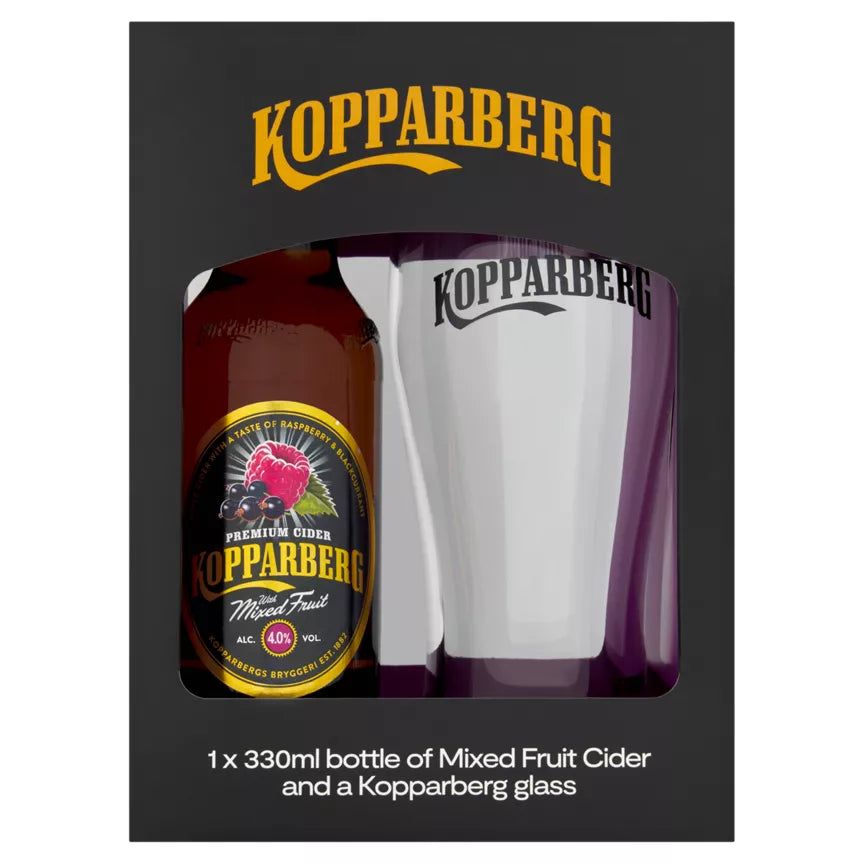 Kopparberg Mixed Fruit Cider & Glass Gift Set 330ml
