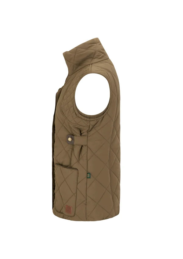 Ladies Clare Quilted Gilet - Taupe