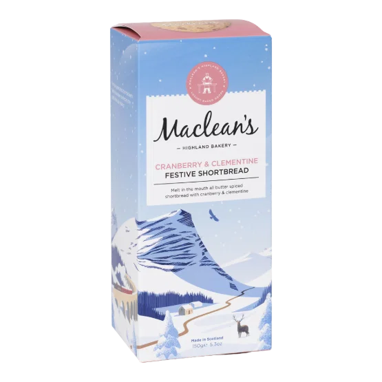 Maclean's Highland Bakery - Cranberry & Clementine Festive Shortbread