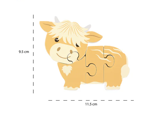 Highland Cow Wooden Puzzle