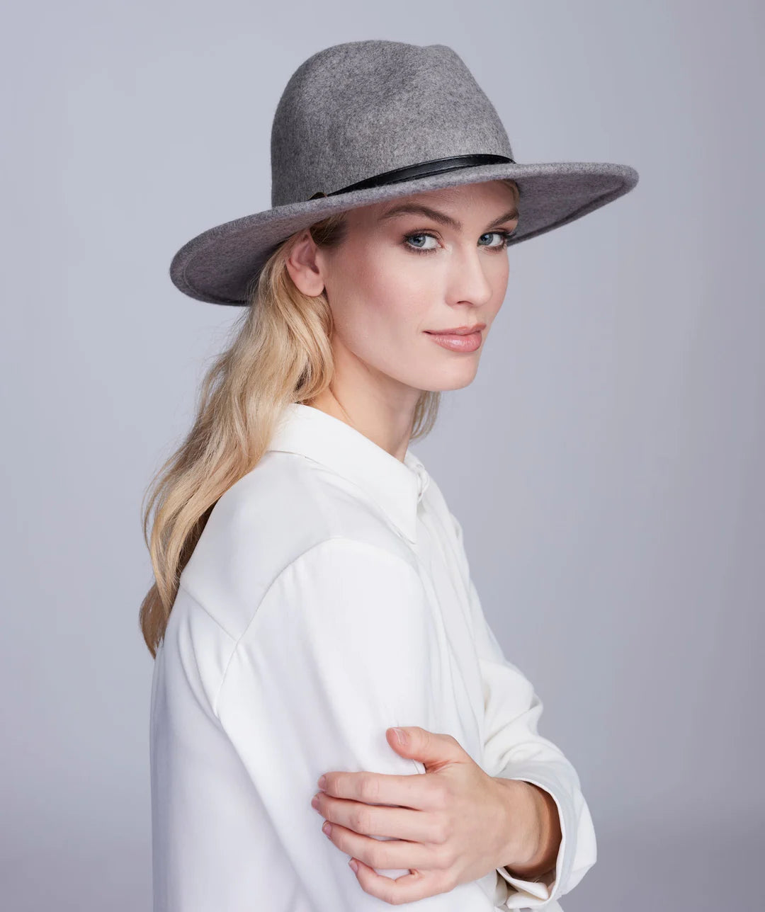 Miriam - Wool Fedora Hat with PU Belt Band