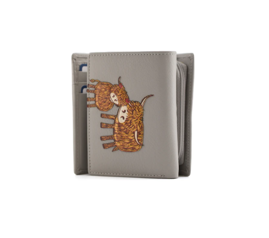 Bella Mum and Daughter Small Tri-fold Purse - Grey