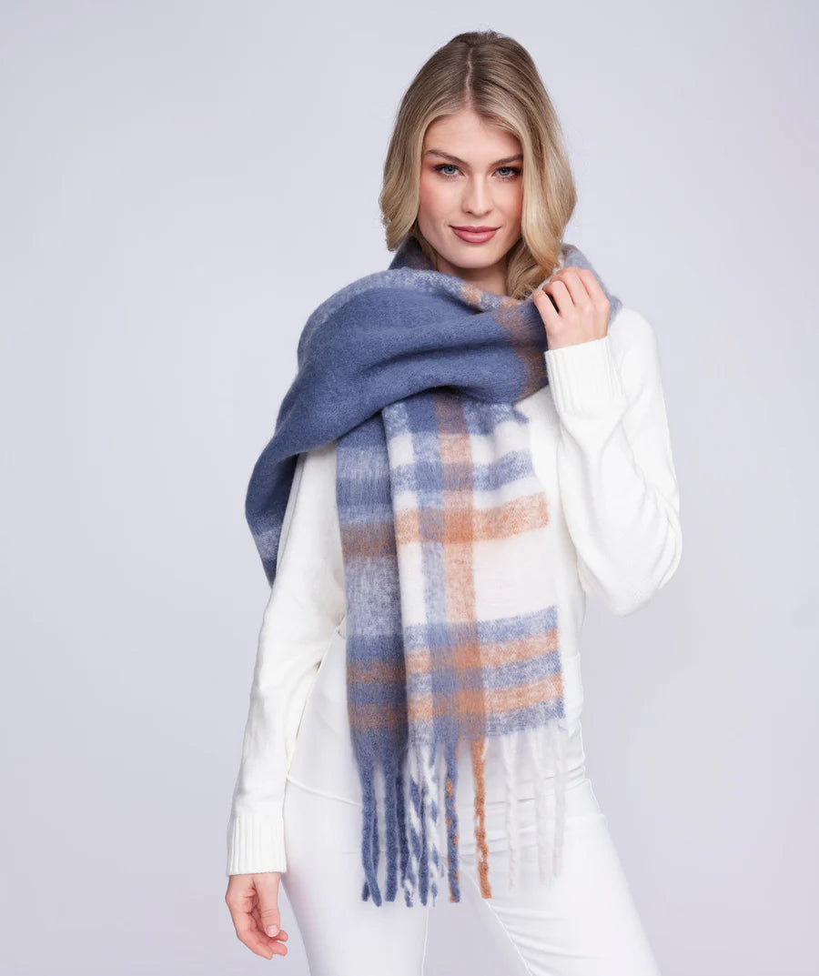 Nikita - Oversized Check Winter Scarf