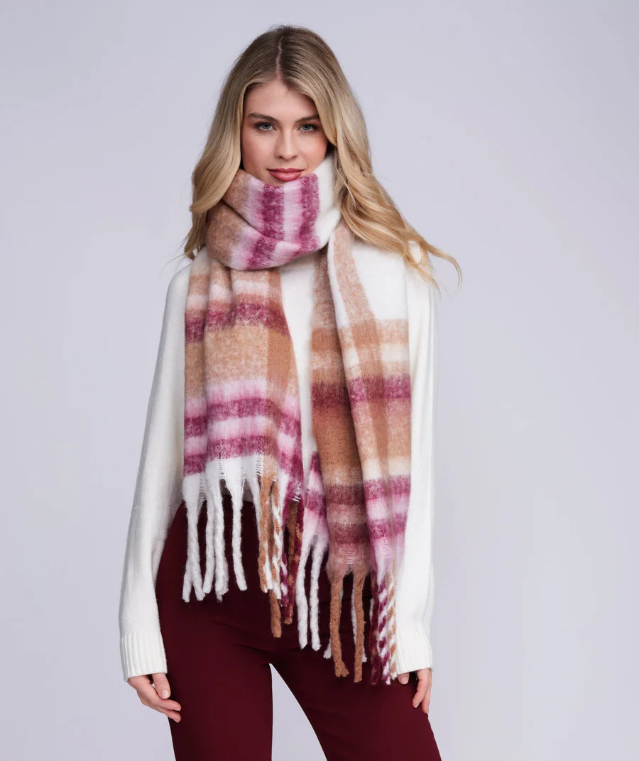 Nikita - Oversized Check Winter Scarf