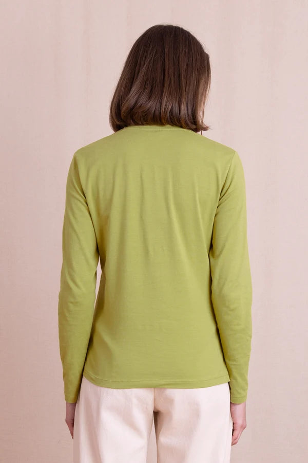 Organic Cotton Roll Neck Top - Citrus