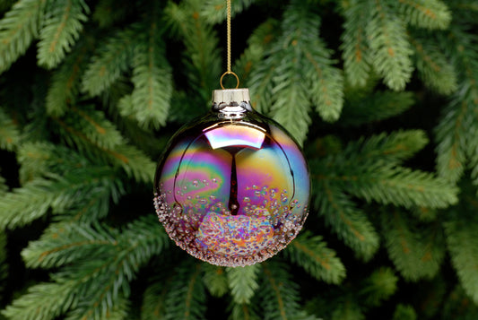 Iridescent Glass Ball Bauble