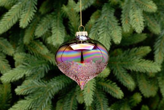 Iridescent Glass Onion Bauble