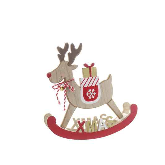 Wooden Rocking Reindeer