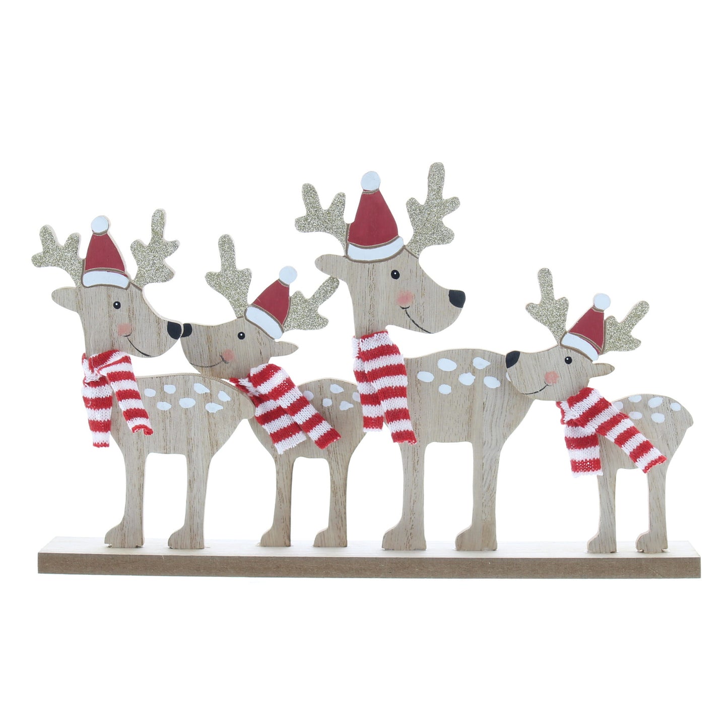 Wooden Reindeer Family