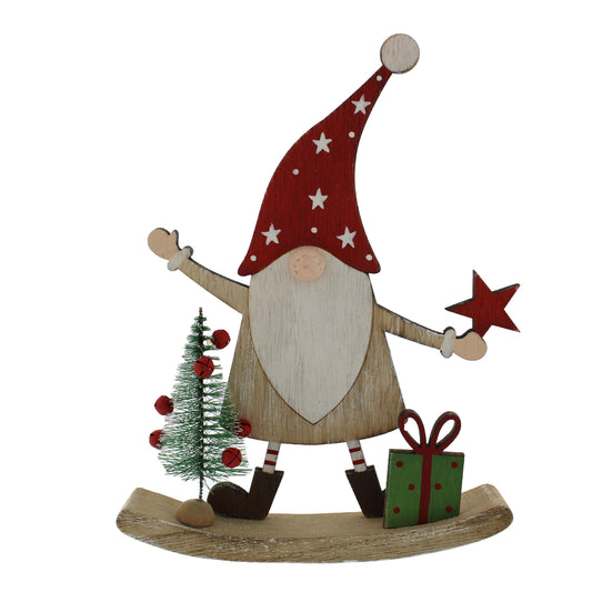 Wooden Rocking Santa