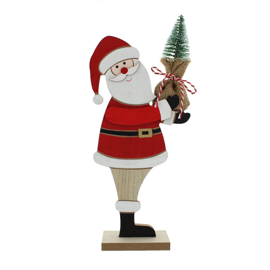 Wooden Santa & Tree