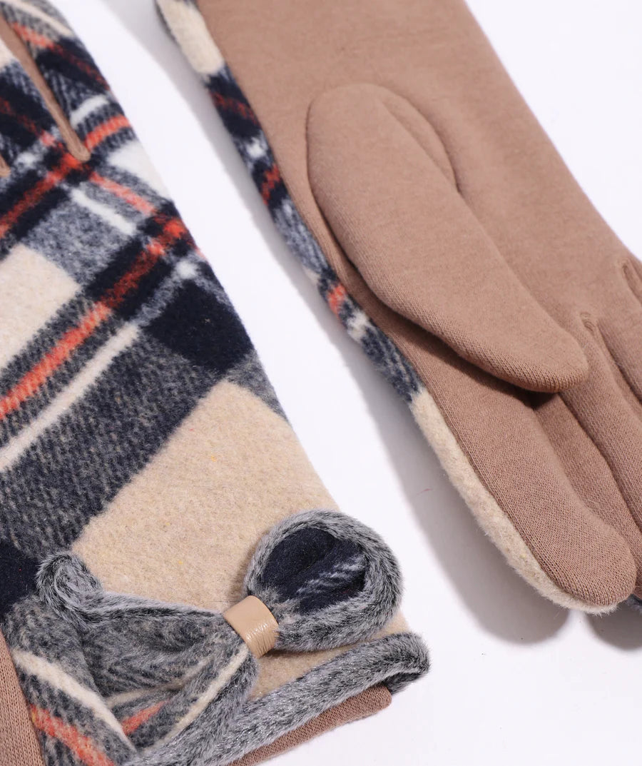Paisley - Tartan Faux Suede Glove