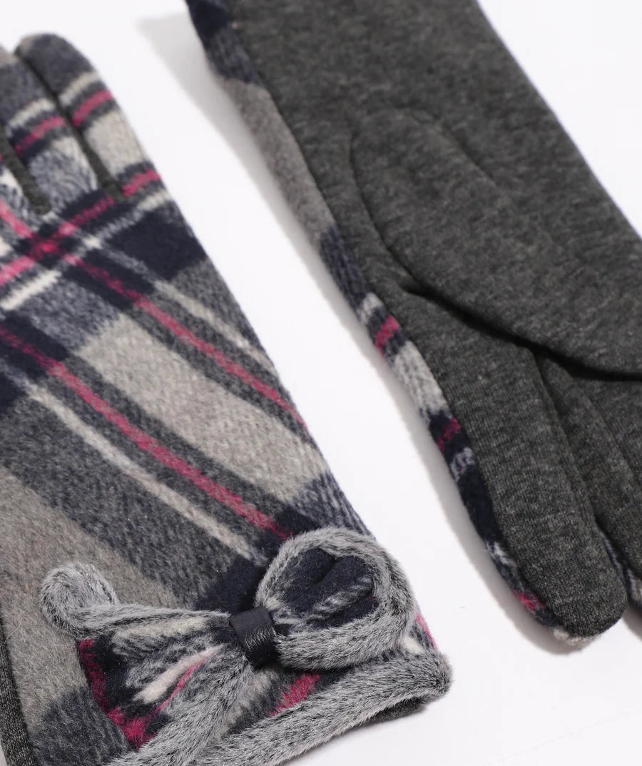 Paisley - Tartan Faux Suede Glove
