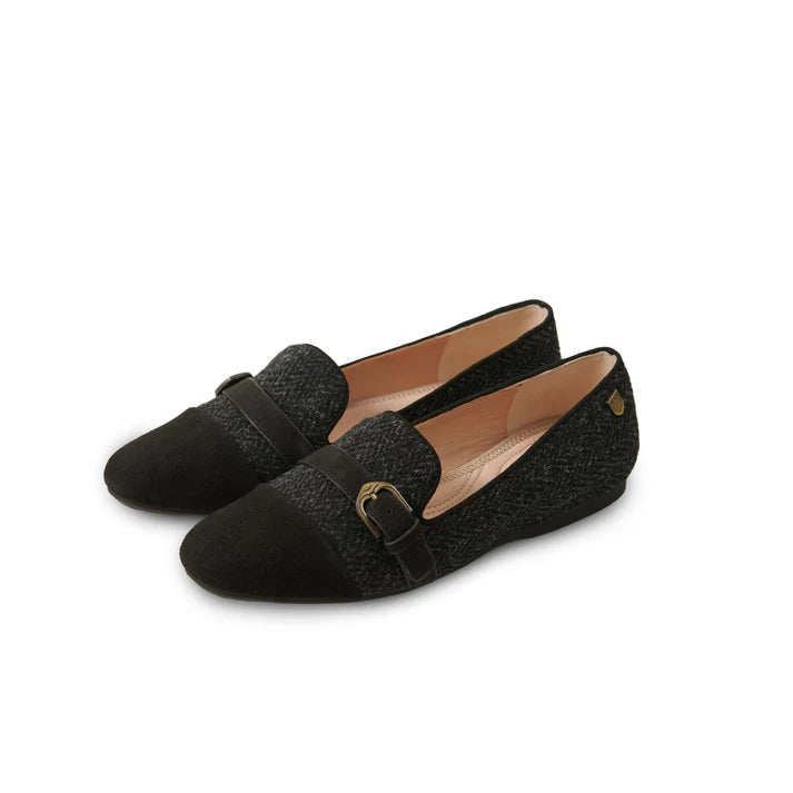 The Fiona Shoes - Black Herringbone