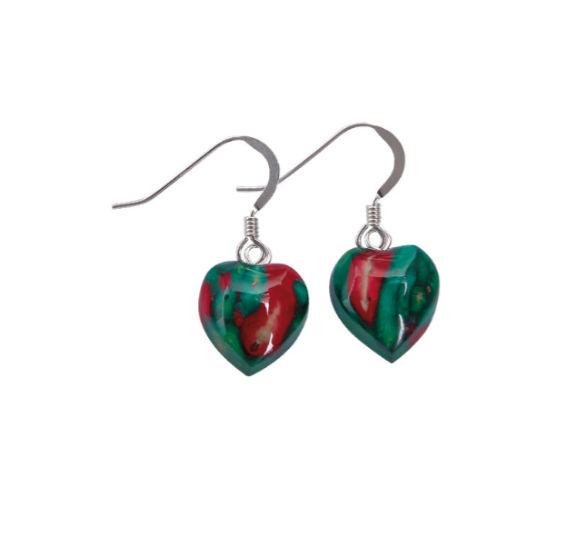 Heart Heather Drop Earrings