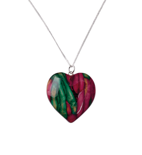 Medium Heart Heather Pendant