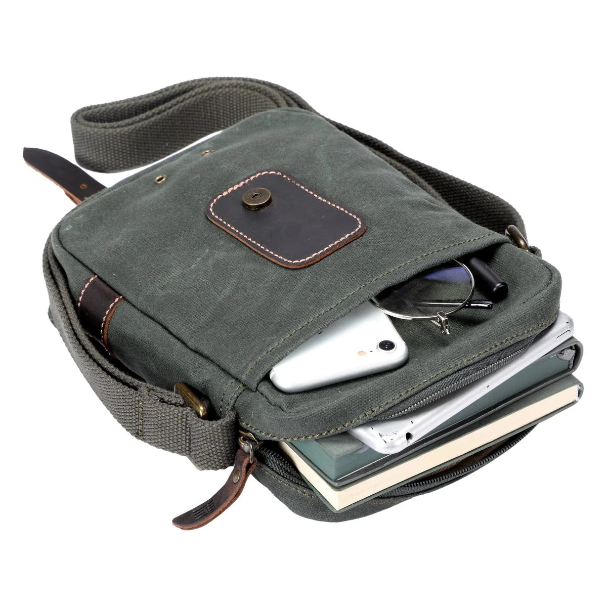 Heritage Across body Bag - Small - Dark Green