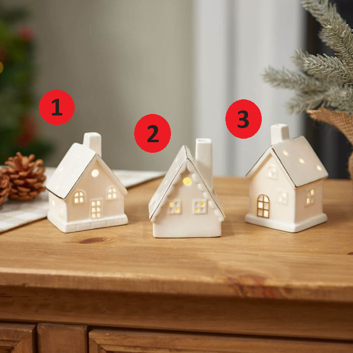 Christmas LED Cutout Ceramic House