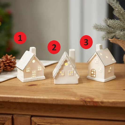 Christmas LED Cutout Ceramic House