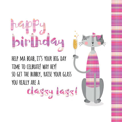 Classy Lass Cat Card