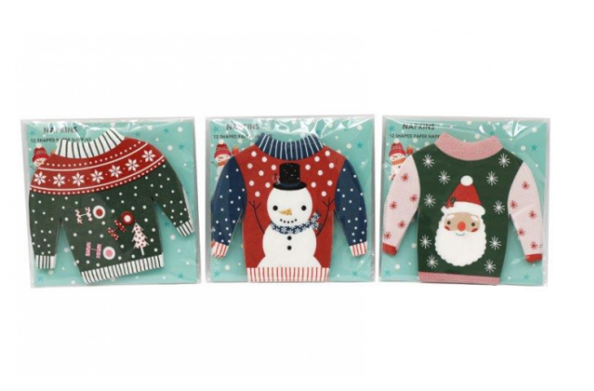 Xmas Jumper Napkins - 12pk