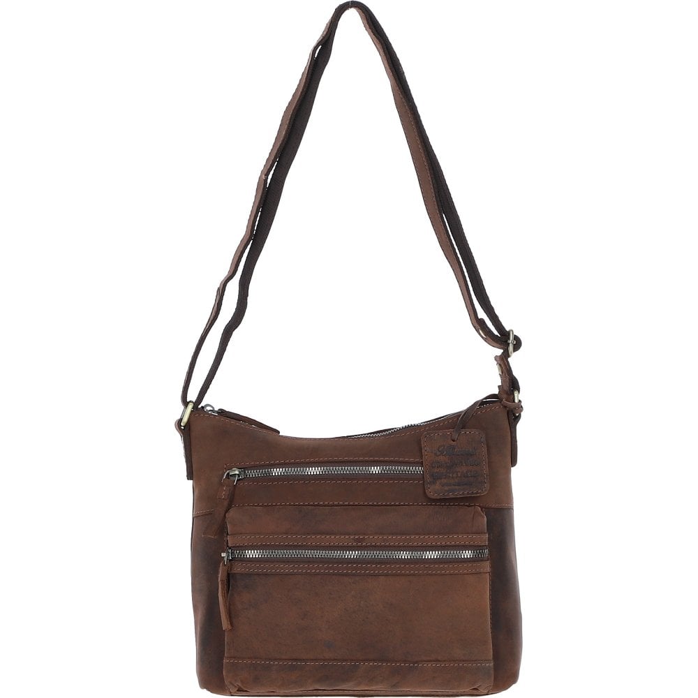 Esquire Vintage Leather Handbag Mud/brown: Gloucester