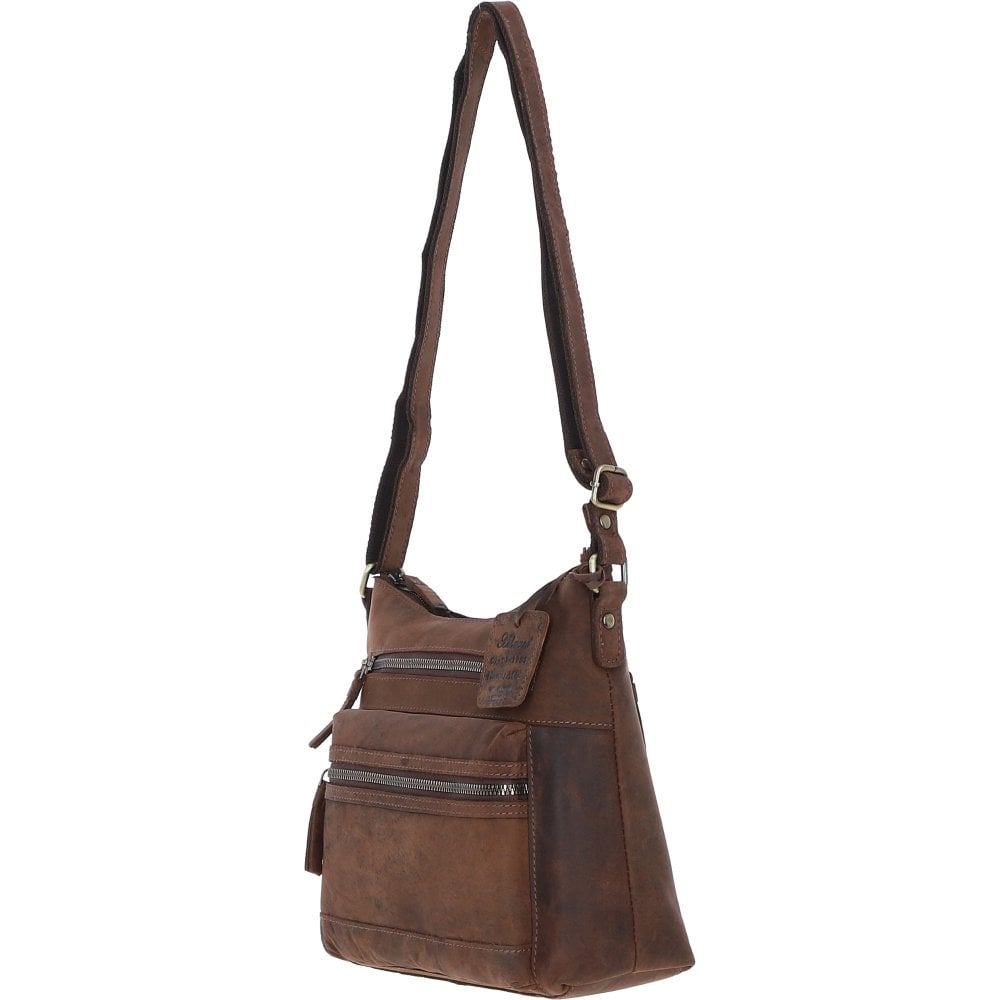 Esquire Vintage Leather Handbag Mud/brown: Gloucester