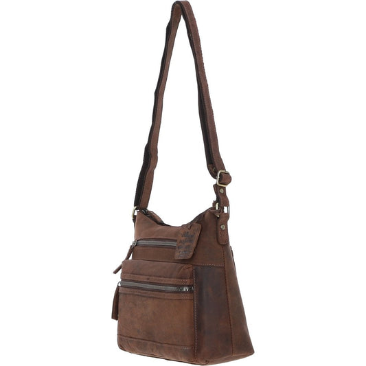 Esquire Vintage Leather Handbag Mud/brown: Gloucester