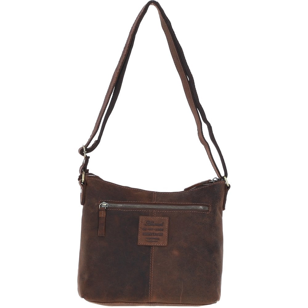 Esquire Vintage Leather Handbag Mud/brown: Gloucester