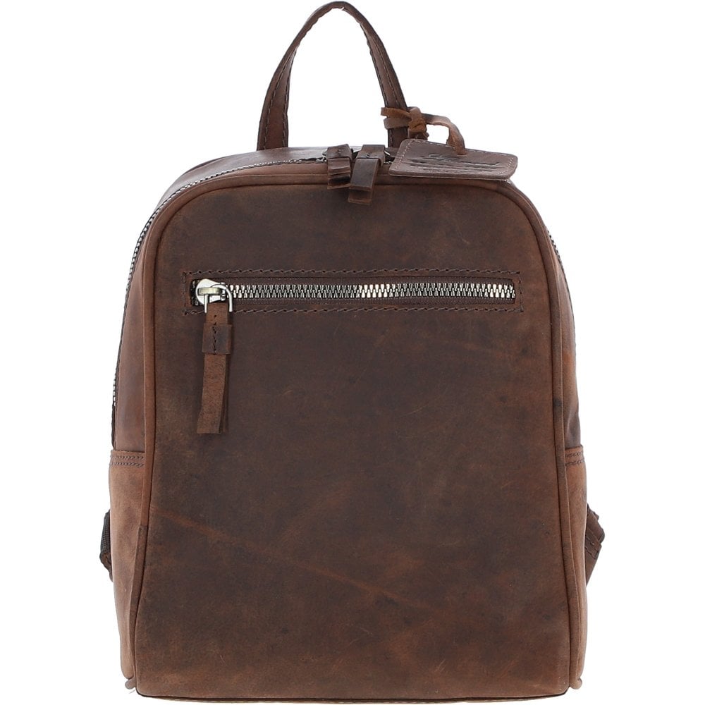 Vintage Leather Backpack Mud/brown: Tenbury