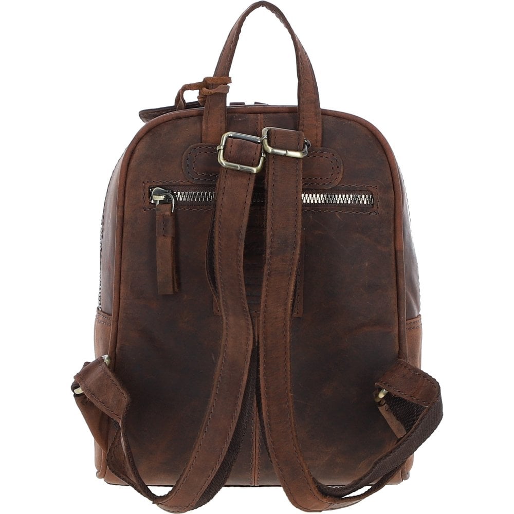 Vintage Leather Backpack Mud/brown: Tenbury